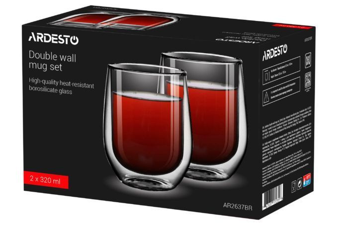 Набір чашок Ardesto AR2637BR 320мл 2шт 379 фото